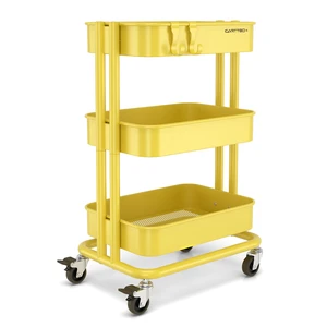 3 Tier Rolling Cart Metal Utility Cart with Lockable Wheels Home Office Storage Cart Mesh Shelves Heavy Duty Silent Caster Multifunctional Organization Kitchen Bedside Bathroom Craft Nursery School 3 Tier Rolling Cart Metal Utility Cart with Lockable Wheels Home Office Storage Cart Mesh Shelves Heavy Duty Silent Caster Multifunctional Organization Kitchen Bedside Bathroom Craft Nursery School
