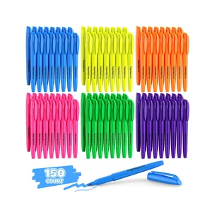 150 Count Highlighters Assorted Colors Bulk - Chisel Tip, Quick Dry, 6 Fluorescent Colors, School Supplies for Students Teachers, No Bleed Markers Set for Notes, Textbooks, Classroom and Office Use 150 Count Highlighters Assorted Colors Bulk - Chisel Tip, Quick Dry, 6 Fluorescent Colors, School Supplies for Students Teachers, No Bleed Markers Set for Notes, Textbooks, Classroom and Office Use