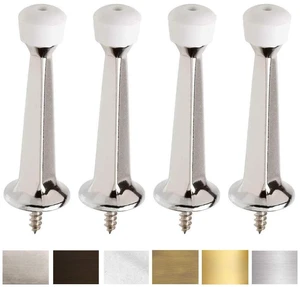 Premium Heavy Duty Door Stoppers for Bottom of Door, Solid Metal Baseboard Mounted Door Stop, Screw-in Baseboard Door Stops for Wall Protection 3" (Chrome, 4 Pack) Premium Heavy Duty Door Stoppers for Bottom of Door, Solid Metal Baseboard Mounted Door Stop, Screw-in Baseboard Door Stops for Wall Protection 3" (Chrome, 4 Pack)