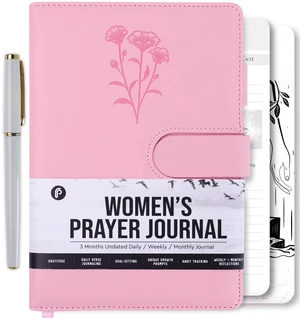 Prayer Journal for Women - Daily Devotional Journaling Book for Woman, Religious Baptism & Christian Gifts & Bible Study Supplies for Church Note Taking, Devotional Notebook Accessories Prayer Journal for Women - Daily Devotional Journaling Book for Woman, Religious Baptism & Christian Gifts & Bible Study Supplies for Church Note Taking, Devotional Notebook Accessories