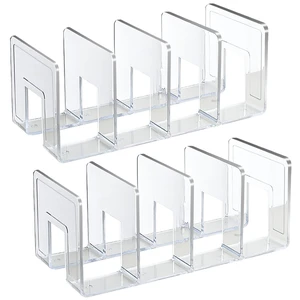 Acrylic File Holder, Clear File Sorter Desk File Organizer, Sturdy Desktop File Folder Organizer Rack for Envelopes Mail Letter Paper Notebook Electronics Office Supplies (4 Sections, 2 Pack) Acrylic File Holder, Clear File Sorter Desk File Organizer, Sturdy Desktop File Folder Organizer Rack for Envelopes Mail Letter Paper Notebook Electronics Office Supplies (4 Sections, 2 Pack)
