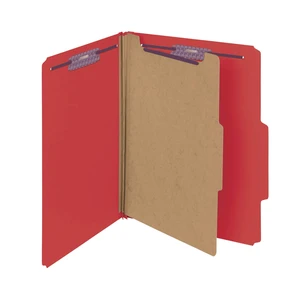 Pressboard Classification File Folder with SafeSHIELD Fasteners, 1 Divider, 2" Expansion, Letter Size, Bright Red, 10 per Box (13731) (Pack of 1) Pressboard Classification File Folder with SafeSHIELD Fasteners, 1 Divider, 2" Expansion, Letter Size, Bright Red, 10 per Box (13731) (Pack of 1)