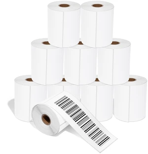 4" X 8" Direct Thermal Labels (2000 Count, 10 Rolls) - Large Shipping and Barcode Labels, Thermal Sticker Roll for Warehouse and Freight - Compatible With Zebra and Rollo Printers 4" X 8" Direct Thermal Labels (2000 Count, 10 Rolls) - Large Shipping and Barcode Labels, Thermal Sticker Roll for Warehouse and Freight - Compatible With Zebra and Rollo Printers