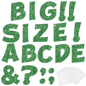 154 Pcs Large 7" Glitter Bulletin Board Letters for Classroom Cut Out Letters for Bulletin Board Decorations, Poster Board Letters Alphabet Cutouts for Classroom Wall Decor (Green) 154 Pcs Large 7" Glitter Bulletin Board Letters for Classroom Cut Out Letters for Bulletin Board Decorations, Poster Board Letters Alphabet Cutouts for Classroom Wall Decor (Green)