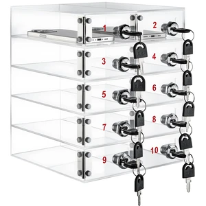 10 Slots Cell Phone Locker Box for Classroom School Office Factory Clear Acrylic Cell Phone Storage Cabinet Bin with Door Locks for Classroom School Students Office Factory Employees 10 Slots Cell Phone Locker Box for Classroom School Office Factory Clear Acrylic Cell Phone Storage Cabinet Bin with Door Locks for Classroom School Students Office Factory Employees