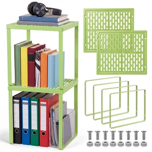 2 Pcs Metal Locker Organizer Shelf Stackable 2-Tier, Light Green Fits Standard School Office Gym Lockers, Sturdy Build, Open Grid Design for Visibility, 11x10x12 Inch Size, Hardware Included 2 Pcs Metal Locker Organizer Shelf Stackable 2-Tier, Light Green Fits Standard School Office Gym Lockers, Sturdy Build, Open Grid Design for Visibility, 11x10x12 Inch Size, Hardware Included