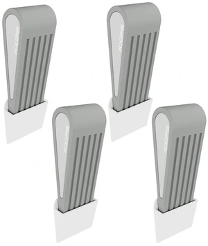 4 Pack Rubber Door Stopper Wedge - Grey Non-Slip Soft TPR High-Elastic & Zinc Alloy Metal Material Door Stops for Bottom of Heavy Duty Door Wall Protector for Home & School with Self Adhesive Holder 4 Pack Rubber Door Stopper Wedge - Grey Non-Slip Soft TPR High-Elastic & Zinc Alloy Metal Material Door Stops for Bottom of Heavy Duty Door Wall Protector for Home & School with Self Adhesive Holder