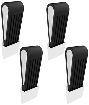 4Pack Rubber Door Stopper Wedge - Black Non-Slip Soft TPR High-Elastic & Zinc Alloy Metal Material Door Stops for Bottom of Heavy Duty Door Wall Protector for Home & School with Self Adhesive Holder 4Pack Rubber Door Stopper Wedge - Black Non-Slip Soft TPR High-Elastic & Zinc Alloy Metal Material Door Stops for Bottom of Heavy Duty Door Wall Protector for Home & School with Self Adhesive Holder
