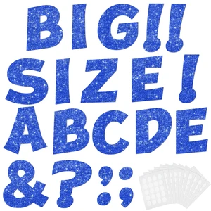 154 Pcs Large 7" Glitter Bulletin Board Letters for Classroom Cut Out Letters for Bulletin Board Decorations, Poster Board Letters Alphabet Cutouts for Classroom Wall Decor (Blue) 154 Pcs Large 7" Glitter Bulletin Board Letters for Classroom Cut Out Letters for Bulletin Board Decorations, Poster Board Letters Alphabet Cutouts for Classroom Wall Decor (Blue)