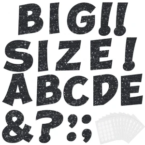 154 Pcs Large 7" Glitter Bulletin Board Letters for Classroom Cut Out Letters for Bulletin Board Decorations, Poster Board Letters Alphabet Cutouts for Classroom Wall Decor (Black) 154 Pcs Large 7" Glitter Bulletin Board Letters for Classroom Cut Out Letters for Bulletin Board Decorations, Poster Board Letters Alphabet Cutouts for Classroom Wall Decor (Black)