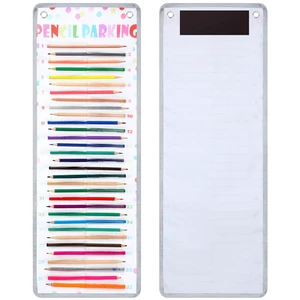 Pencil Parking Pocket Chart, Classroom Wall Organizer, Colorful Dots Hanging Pencil Dispenser Holder, 32 Numbered Clear Slots, Magnetic Strip & Grommets, Student Back to School Supplies Pencil Parking Pocket Chart, Classroom Wall Organizer, Colorful Dots Hanging Pencil Dispenser Holder, 32 Numbered Clear Slots, Magnetic Strip & Grommets, Student Back to School Supplies