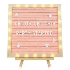 10×10" Light up Felt Letter Board with Changeable Letters & Tripod Custom Message Sign, Will You Be My Girlfriend/Baby Announcement/Pregnancy/Birthday/Halloween Decor, Pink 10×10" Light up Felt Letter Board with Changeable Letters & Tripod Custom Message Sign, Will You Be My Girlfriend/Baby Announcement/Pregnancy/Birthday/Halloween Decor, Pink