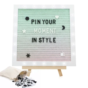 10×10" Light up Felt Letter Board with Changeable Letters & Tripod Custom Message Sign, Will You Be My Girlfriend/Baby Announcement/Pregnancy/Birthday/Halloween Decor, Gradient 10×10" Light up Felt Letter Board with Changeable Letters & Tripod Custom Message Sign, Will You Be My Girlfriend/Baby Announcement/Pregnancy/Birthday/Halloween Decor, Gradient