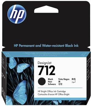 712 Black 38-ml Genuine Ink Cartridge (3ED70A) for DesignJet T650, T630, T230, T210 & Studio Plotter Printers 712 Black 38-ml Genuine Ink Cartridge (3ED70A) for DesignJet T650, T630, T230, T210 & Studio Plotter Printers