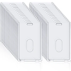 90 Pcs Hard Plastic Badge Holder Vertical Clear ID Badge Holders Acrylic Heavy Duty Id Card Holder, Waterproof Transparent Heavy Duty Protector Case, for Office School Hospital Lanyard 90 Pcs Hard Plastic Badge Holder Vertical Clear ID Badge Holders Acrylic Heavy Duty Id Card Holder, Waterproof Transparent Heavy Duty Protector Case, for Office School Hospital Lanyard