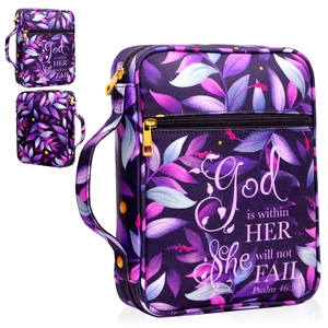 Bible Cover for Women, Bible Holder, Bible Cover Carrier Carrying Organizer Bag, God is Within Her She Will Not Fall, Zipper and Pockets for Standard Size Bible, Gift for Women(Pink1) Bible Cover for Women, Bible Holder, Bible Cover Carrier Carrying Organizer Bag, God is Within Her She Will Not Fall, Zipper and Pockets for Standard Size Bible, Gift for Women(Pink1)