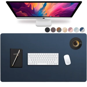 Leather Desk Mat Large 36" x 20", Desk Protector Mat, PU Leather Desk Pad, Large Mouse Pad, Desk Blotter, Desk Pads on Top of Desks, Desk Matt for Desktop, Office Desk Mat (Dark Blue) Leather Desk Mat Large 36" x 20", Desk Protector Mat, PU Leather Desk Pad, Large Mouse Pad, Desk Blotter, Desk Pads on Top of Desks, Desk Matt for Desktop, Office Desk Mat (Dark Blue)