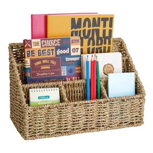 Mail Organizer Countertops, Desk Organizer Bills Organizer, Mail Sorters Organizers, Pencil Holder Magazine File Holder, Desk Organizer and Accessories(Seagrass) Mail Organizer Countertops, Desk Organizer Bills Organizer, Mail Sorters Organizers, Pencil Holder Magazine File Holder, Desk Organizer and Accessories(Seagrass)