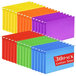 30 Pack Hanging File Folders Letter Size, Colored Hanging Folders with 1/5-Cut Adjustable Tab, Extra Capacity Hanging File Folders, 1 Inch Expansion, Perfect Office, Home, Classroom Supplies 30 Pack Hanging File Folders Letter Size, Colored Hanging Folders with 1/5-Cut Adjustable Tab, Extra Capacity Hanging File Folders, 1 Inch Expansion, Perfect Office, Home, Classroom Supplies