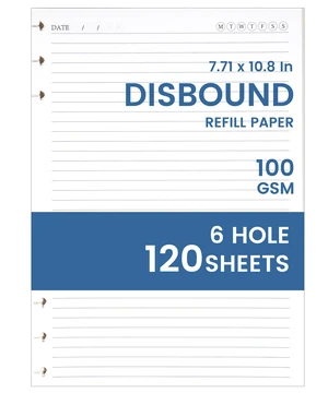 Discbound Lined Refills for 8.58 x 11 Hardcover Notebook, Spiral Journal Notebook for Office Work Meeting Planner, for School Students Class Notes, Large Discbound Lined Refills for 8.58 x 11 Hardcover Notebook, Spiral Journal Notebook for Office Work Meeting Planner, for School Students Class Notes, Large