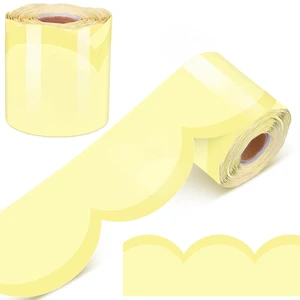 65 Ft Pastel Yellow Bulletin Board Borders for Classroom Decor Contrasting Pastel Back to School Decoration, Scalloped Roll Border Trim for Classroom, Chalkboard, Wall, Office Decor 65 Ft Pastel Yellow Bulletin Board Borders for Classroom Decor Contrasting Pastel Back to School Decoration, Scalloped Roll Border Trim for Classroom, Chalkboard, Wall, Office Decor