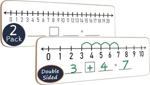 Dry Erase Number Line Board 12x4 Double Sided 2 Pack Grades 1-2 0-10 And 0-20 Math Layouts, Lightweight Lapboards Math Manipulatives Practice for Students, Teachers, Classroom and School Dry Erase Number Line Board 12x4 Double Sided 2 Pack Grades 1-2 0-10 And 0-20 Math Layouts, Lightweight Lapboards Math Manipulatives Practice for Students, Teachers, Classroom and School