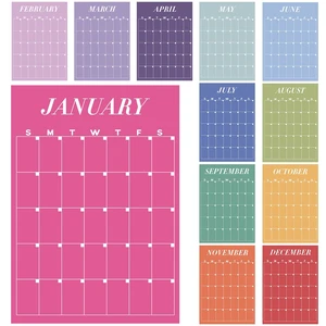 2026-2027 Colorful Large Wall Calendar 12'x16'morandi Undated New Year Blank Planner Dry Ease Reusable Yearly Calendar 12 Month Annual Erasable Planner for Office Home Classroom 2026-2027 Colorful Large Wall Calendar 12'x16'morandi Undated New Year Blank Planner Dry Ease Reusable Yearly Calendar 12 Month Annual Erasable Planner for Office Home Classroom