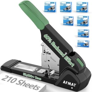 ES15 Heavy Duty Stapler, 210 Sheet Effortless Stapler for Desk, 60% Reduced Effort, Jam Free, 50,000+ Uses, Adjustable Paper Depth, Metal Desktop Staplers for Office, Includes 7000Pcs Staples ES15 Heavy Duty Stapler, 210 Sheet Effortless Stapler for Desk, 60% Reduced Effort, Jam Free, 50,000+ Uses, Adjustable Paper Depth, Metal Desktop Staplers for Office, Includes 7000Pcs Staples
