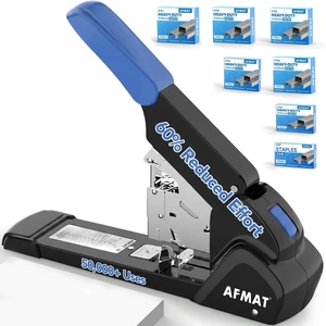 ES15 Heavy Duty Stapler, 220 Sheets Capacity Stapler for Classroom, 60% Reduced Effort, Jam Free, Adjustable Paper Depth, Metal Desk Office Staplers w/ 50,000+ Uses, Includes 7000Pcs Staples ES15 Heavy Duty Stapler, 220 Sheets Capacity Stapler for Classroom, 60% Reduced Effort, Jam Free, Adjustable Paper Depth, Metal Desk Office Staplers w/ 50,000+ Uses, Includes 7000Pcs Staples