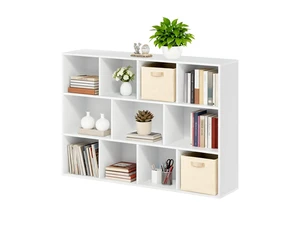 11 Cube Storage Organizer, 4 Tier Stackable Bookcase, Open Storage Display Bookshelf, Storage Cabinet for Living Room, Bedroom, Home, Office, 29.1" L x 9.4" W x 41.7" H, White 11 Cube Storage Organizer, 4 Tier Stackable Bookcase, Open Storage Display Bookshelf, Storage Cabinet for Living Room, Bedroom, Home, Office, 29.1" L x 9.4" W x 41.7" H, White