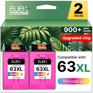 63XL Color Ink Cartridges Replacement for HP Ink 63 Color Ink Cartridges for HP 63XL Color Ink Cartridge Work for Offic 3830 Envy 4520 4512 Offic 4650 5255 Deskjet 1112 Printer (2 Tri-Color) 63XL Color Ink Cartridges Replacement for HP Ink 63 Color Ink Cartridges for HP 63XL Color Ink Cartridge Work for Offic 3830 Envy 4520 4512 Offic 4650 5255 Deskjet 1112 Printer (2 Tri-Color)