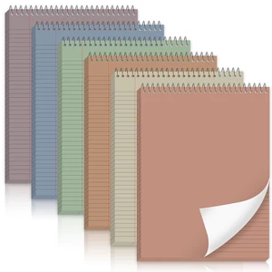 6Pcs Boho Top Spiral Notebooks 8.5x11 College Ruled Steno Pads 8.5x11 Aesthetic Legal Pad, 6 Pack 52-Sheet Colored Paper, Top Bound Steno Pad for Writing School Office Supplies Note Taking 6Pcs Boho Top Spiral Notebooks 8.5x11 College Ruled Steno Pads 8.5x11 Aesthetic Legal Pad, 6 Pack 52-Sheet Colored Paper, Top Bound Steno Pad for Writing School Office Supplies Note Taking