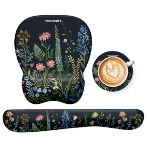 Gel Ergonomic Mouse Pad & Keyboard Wrist Rest & Coaster 3 in 1 Set, Pain Relief, Milk Silk Cloth, Non-Slip PU Base, Easy Typing, Memory Foam Wrist Support for Office & Home Gel Ergonomic Mouse Pad & Keyboard Wrist Rest & Coaster 3 in 1 Set, Pain Relief, Milk Silk Cloth, Non-Slip PU Base, Easy Typing, Memory Foam Wrist Support for Office & Home