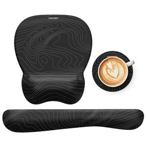 Gel Ergonomic Mouse Pad & Keyboard Wrist Rest & Coaster 3 in 1 Set, Pain Relief, Milk Silk Cloth, Non-Slip PU Base, Easy Typing, Memory Foam Wrist Support for Office & Home Gel Ergonomic Mouse Pad & Keyboard Wrist Rest & Coaster 3 in 1 Set, Pain Relief, Milk Silk Cloth, Non-Slip PU Base, Easy Typing, Memory Foam Wrist Support for Office & Home