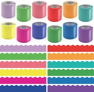 12 Rolls 393.6 Feet Colorful Bulletin Board Borders Sets - Scalloped Borders for Bulletin Board - Bright Teachers Border Trim - Suitable for Home, Classroom Decor, Posters, Office, School Activities 12 Rolls 393.6 Feet Colorful Bulletin Board Borders Sets - Scalloped Borders for Bulletin Board - Bright Teachers Border Trim - Suitable for Home, Classroom Decor, Posters, Office, School Activities