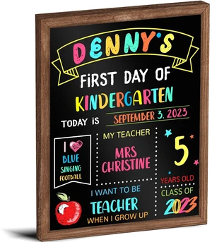 First & Last Day of School Board, 11 x14 Inch Double Sided Back to School Sign for Kids Girls Boys, My 1st Day of Schools Chalkboard Sign, Wooden 1st Day Boards of Preschool Kindergarten First & Last Day of School Board, 11 x14 Inch Double Sided Back to School Sign for Kids Girls Boys, My 1st Day of Schools Chalkboard Sign, Wooden 1st Day Boards of Preschool Kindergarten