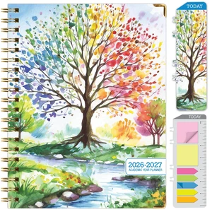 HARDCOVER Academic Year 2026-2027 Planner: 14 Months (May 2026 Through June 2027) 8.5"x 11" Daily Weekly Monthly Planner Yearly Agenda. Bookmark, Pocket Folder and Sticky Note Set (Tree Seasons) HARDCOVER Academic Year 2026-2027 Planner: 14 Months (May 2026 Through June 2027) 8.5"x 11" Daily Weekly Monthly Planner Yearly Agenda. Bookmark, Pocket Folder and Sticky Note Set (Tree Seasons)