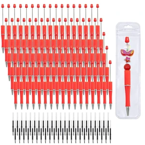 210 Pieces DIY Beadable Pen Bulk Kit 70PCS Ballpoint Pen with Refills & Bags Perfect for Beads Pens Supplies, Beaded Pens for DIY Crafting Office Supplies & Teacher Accessories (Red) 210 Pieces DIY Beadable Pen Bulk Kit 70PCS Ballpoint Pen with Refills & Bags Perfect for Beads Pens Supplies, Beaded Pens for DIY Crafting Office Supplies & Teacher Accessories (Red)