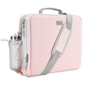 Zipper Binder 3 Inch D-Ring 3 Ring with Water Bottle Holder Binder with Strap for School/Office, 700 Sheet Capacity-Multiple Pockets, Fit for 13" Tablet/Laptop, Pink Zipper Binder 3 Inch D-Ring 3 Ring with Water Bottle Holder Binder with Strap for School/Office, 700 Sheet Capacity-Multiple Pockets, Fit for 13" Tablet/Laptop, Pink