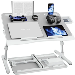 Laptop Desk for Bed, X-Large Adjustable Laptop Table, Grey XXL-Extra Large, Foldable Lap Desks for Adults, with Storage Drawer, for Writing Painting Gaming Drawing on Couch Recliner Laptop Desk for Bed, X-Large Adjustable Laptop Table, Grey XXL-Extra Large, Foldable Lap Desks for Adults, with Storage Drawer, for Writing Painting Gaming Drawing on Couch Recliner