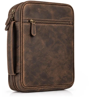 Large Bible Cover with Carry Handle & Zipper Brown Bible Case Fits Standard, Large & Study Bibles up to 10.5 x 8 x 2.5 In, Ideal for men, women, Church & Travel, Handmade Large Bible Cover with Carry Handle & Zipper Brown Bible Case Fits Standard, Large & Study Bibles up to 10.5 x 8 x 2.5 In, Ideal for men, women, Church & Travel, Handmade