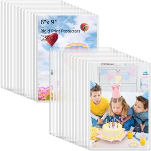25PCS 6" x 9" Rigid Print Protectors Clear Hard Plastic Large Card Sleeves for Jumbo Card, Top Loading Rigid Card Sheet Protectors for Postcards, Photos, Trading & Sports Cards 25PCS 6" x 9" Rigid Print Protectors Clear Hard Plastic Large Card Sleeves for Jumbo Card, Top Loading Rigid Card Sheet Protectors for Postcards, Photos, Trading & Sports Cards