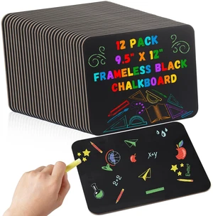 12 Pcs Chalk Board for Kid Bulk Double-Sided Chalkboard, 9.5" × 12" Wooden, Frameless, Mini Blackboard, for Kids Student School Classroom Home Restaurant Office Birthday Party Favors 12 Pcs Chalk Board for Kid Bulk Double-Sided Chalkboard, 9.5" × 12" Wooden, Frameless, Mini Blackboard, for Kids Student School Classroom Home Restaurant Office Birthday Party Favors