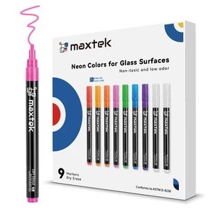 Neon Dry Erase Markers Fine Tip,Liquid Chalk Markers for Chalkboard,LED Note Board,Acrylic,First Day of School Board,Glass,Windows,1mm Fine Point,Assorted Colors,9 Count Neon Dry Erase Markers Fine Tip,Liquid Chalk Markers for Chalkboard,LED Note Board,Acrylic,First Day of School Board,Glass,Windows,1mm Fine Point,Assorted Colors,9 Count