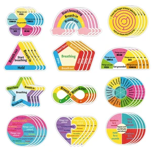 144 Pcs Breath Calm Anxiety Sensory Stickers Reusable Mindfulness Stickers Calming Strips Adhesive Sensory Strips for School Office Classroom Desk Teens Counselor Fidget Supplies 144 Pcs Breath Calm Anxiety Sensory Stickers Reusable Mindfulness Stickers Calming Strips Adhesive Sensory Strips for School Office Classroom Desk Teens Counselor Fidget Supplies