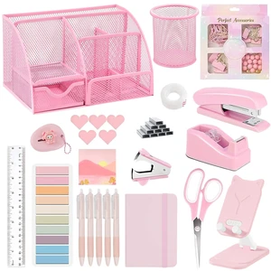 Office Supplies,Desk Accessories,Stapler and Tape Dispenser Set,1000 Staples,Staple Remover,Pen Holder,Folding Phone Holder,Journal Notebook,Ballpoint Pen,Scissor,Ruler,Clear Tape,Sticky Notes,Ect Office Supplies,Desk Accessories,Stapler and Tape Dispenser Set,1000 Staples,Staple Remover,Pen Holder,Folding Phone Holder,Journal Notebook,Ballpoint Pen,Scissor,Ruler,Clear Tape,Sticky Notes,Ect