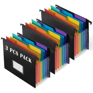 7-Pockets Hanging File Folder with Retractable Hooks for Filing Cabinet, Letter Size Expandable Accordion File Organizer with Elastic Band for File Frame or On-The-Go Use (3 Pack) 7-Pockets Hanging File Folder with Retractable Hooks for Filing Cabinet, Letter Size Expandable Accordion File Organizer with Elastic Band for File Frame or On-The-Go Use (3 Pack)