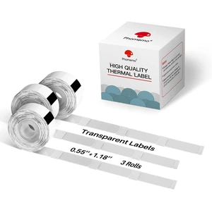 D30 Label, 3 Roll Transparent Label,0.55" x 1.18" Thermal Stickers Ideal for home storage, office files, school supplies, kitchen jar marking & daily classification, 210 Labels/roll, 3 Roll D30 Label, 3 Roll Transparent Label,0.55" x 1.18" Thermal Stickers Ideal for home storage, office files, school supplies, kitchen jar marking & daily classification, 210 Labels/roll, 3 Roll