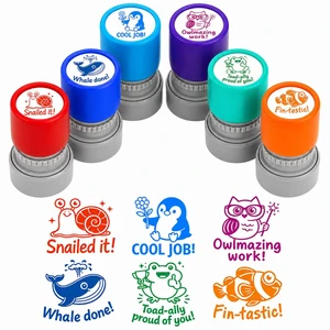 6Pcs Animal Teacher Stamps for Classroom, New Teacher Appreciation Gifts Self Inking Grading Stamps Set, Motivational Reward Stamps, Preschool Essentials for Elementary, Homeschool 6Pcs Animal Teacher Stamps for Classroom, New Teacher Appreciation Gifts Self Inking Grading Stamps Set, Motivational Reward Stamps, Preschool Essentials for Elementary, Homeschool
