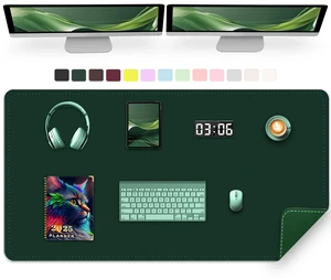 47.2" x 23.6" Large Desk Pad Mat - Non-Slip PU Leather Desk Mat, Large Mouse Pad, Computer Mat for Keyboard Mouse, Waterproof Desk Writing Mat, Desk Blotter Mat for Work (Dark Green) 47.2" x 23.6" Large Desk Pad Mat - Non-Slip PU Leather Desk Mat, Large Mouse Pad, Computer Mat for Keyboard Mouse, Waterproof Desk Writing Mat, Desk Blotter Mat for Work (Dark Green)